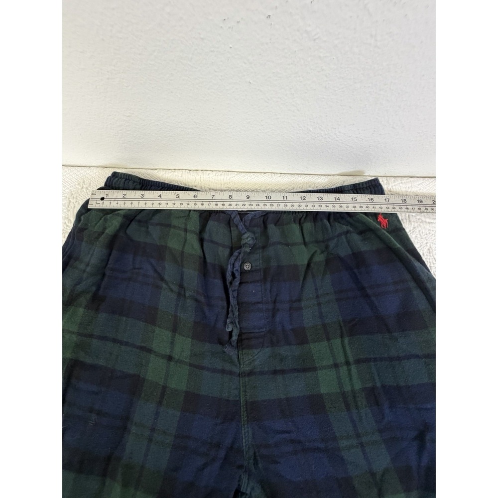 Polo Ralph Lauren Flannel Tartan Plaid Pajama Set Mens XL Green Top Bottom - Picture 10 of 12